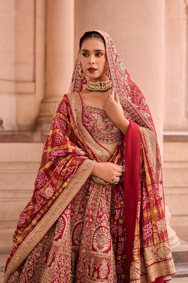 Majestic Maroon Muse Lehenga