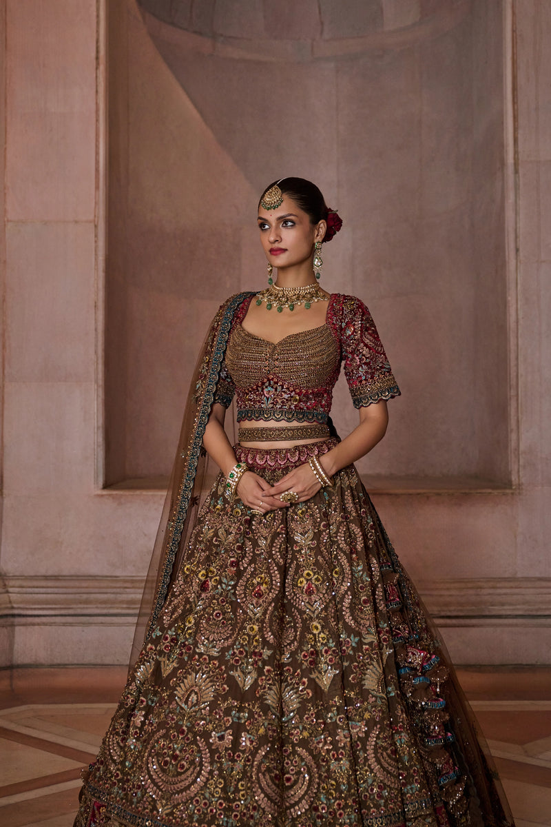 Royal Umber Enchantress Lehenga Set