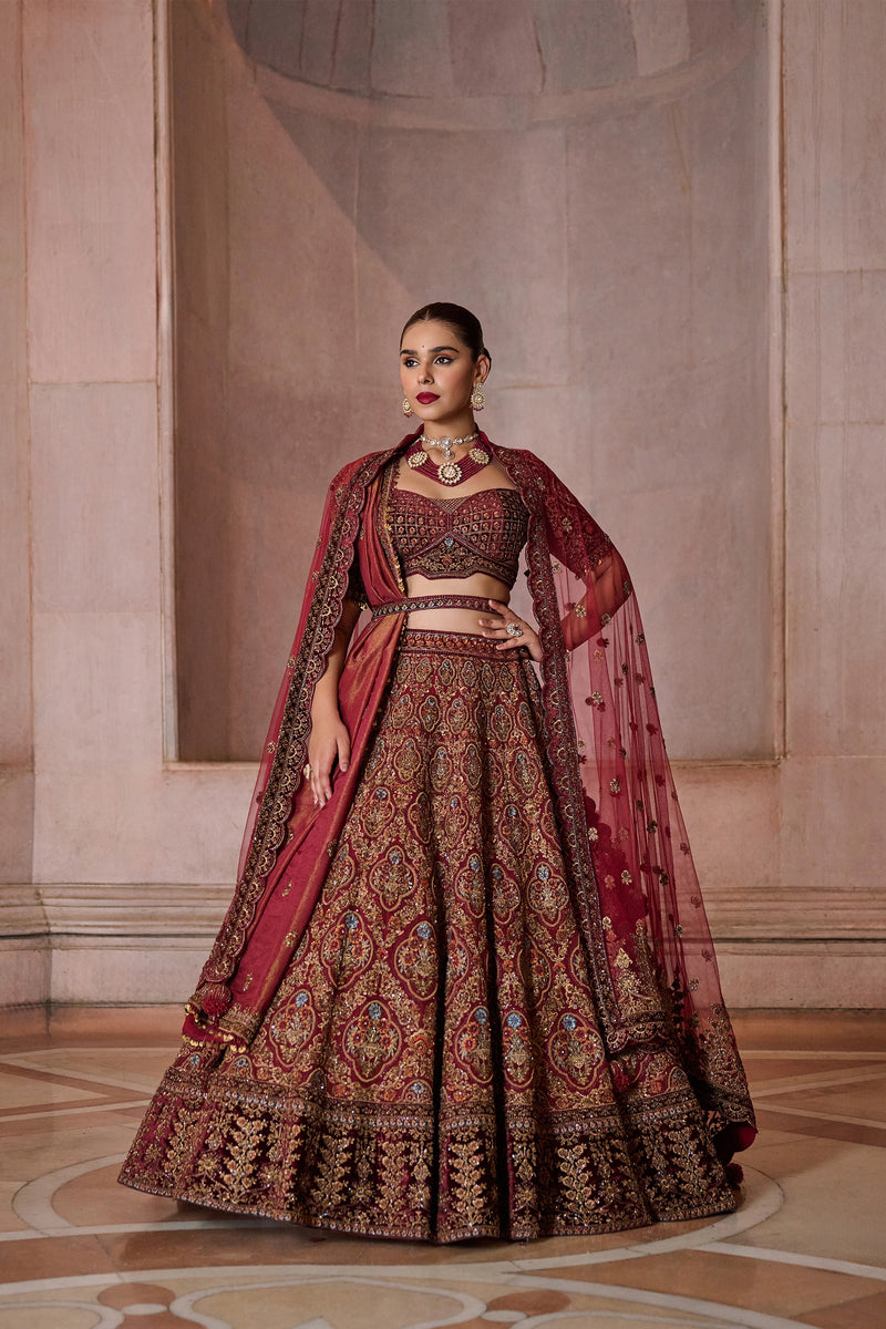Royal Garnet Glory Lehenga