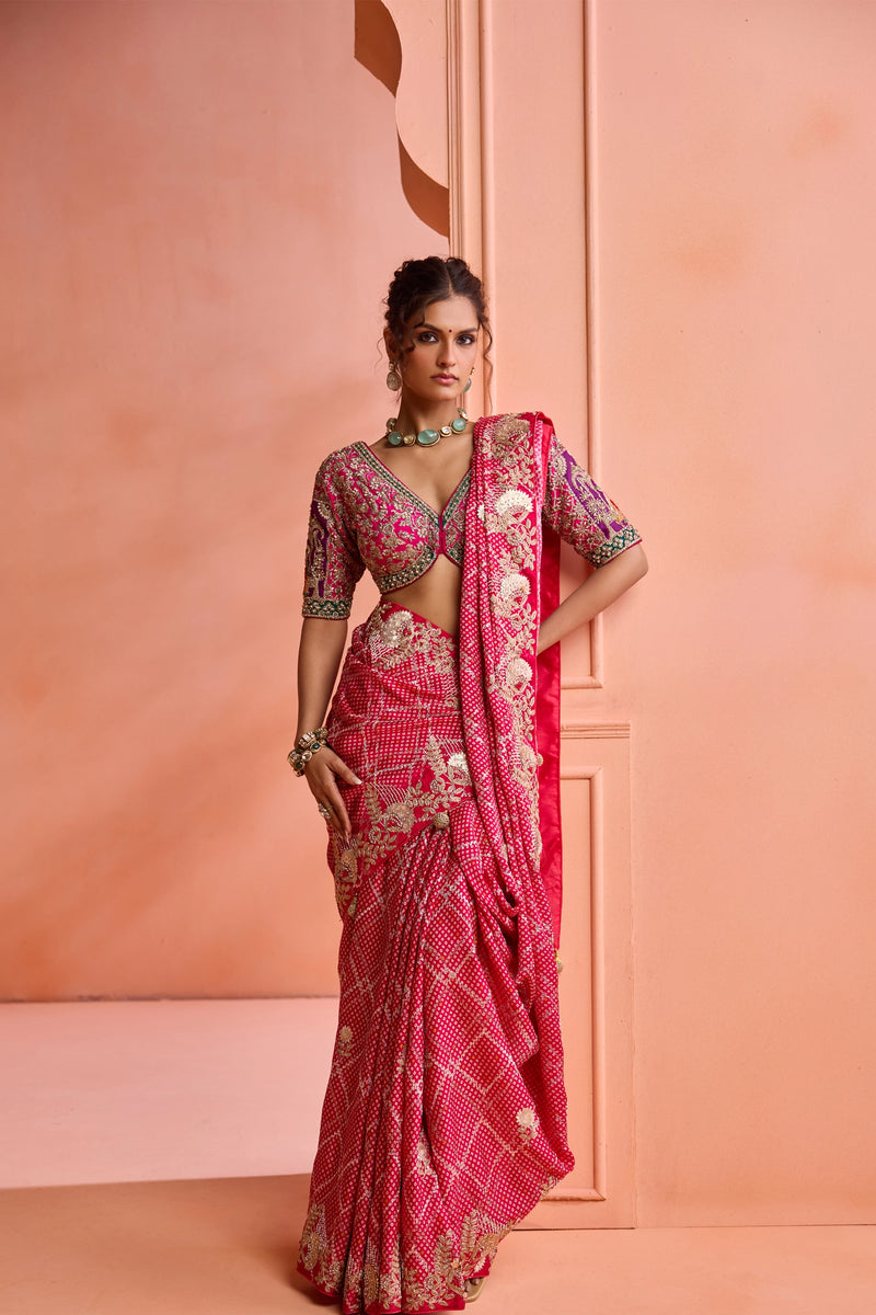 Zehra Luxe Bandhej Saree