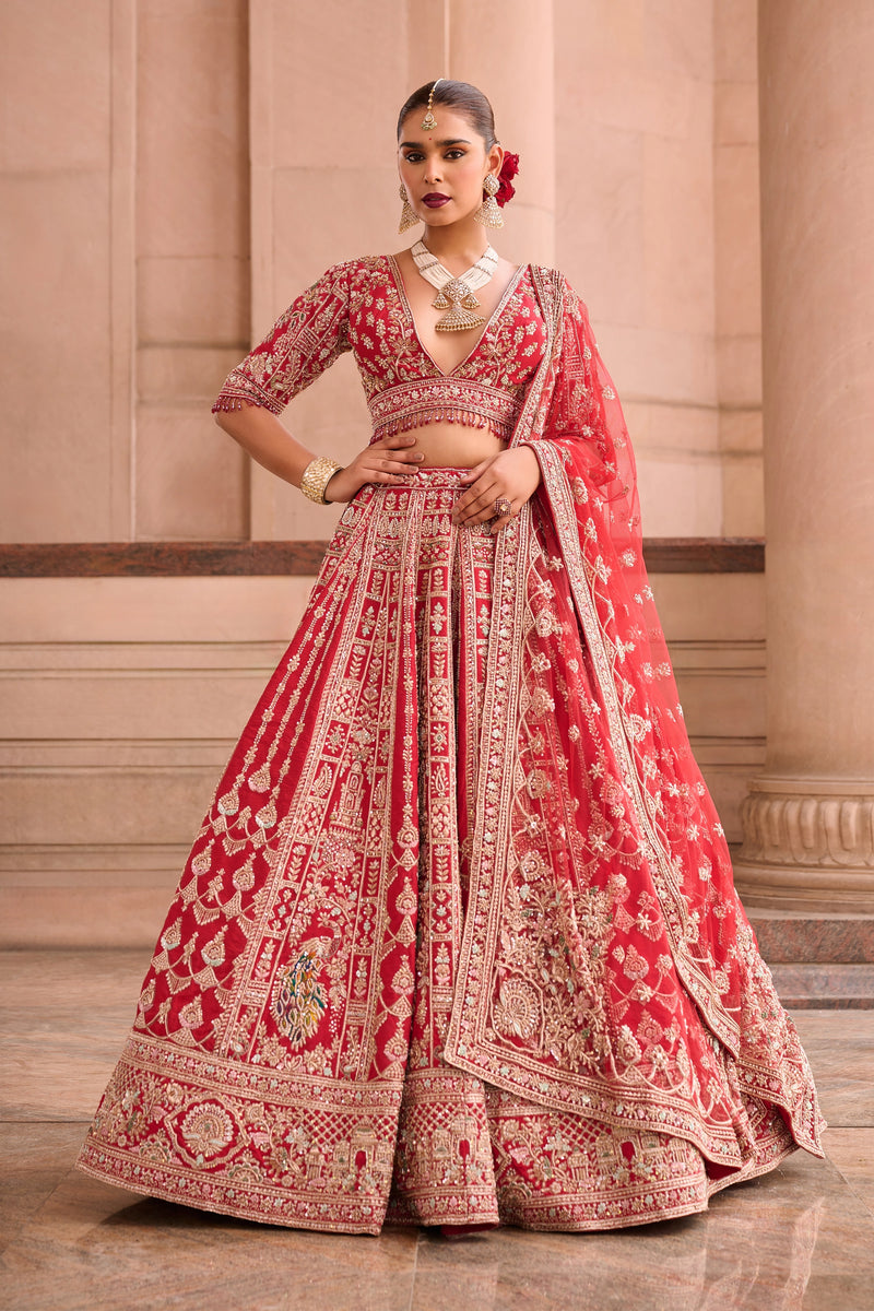 The Vermilion Vow Lehenga